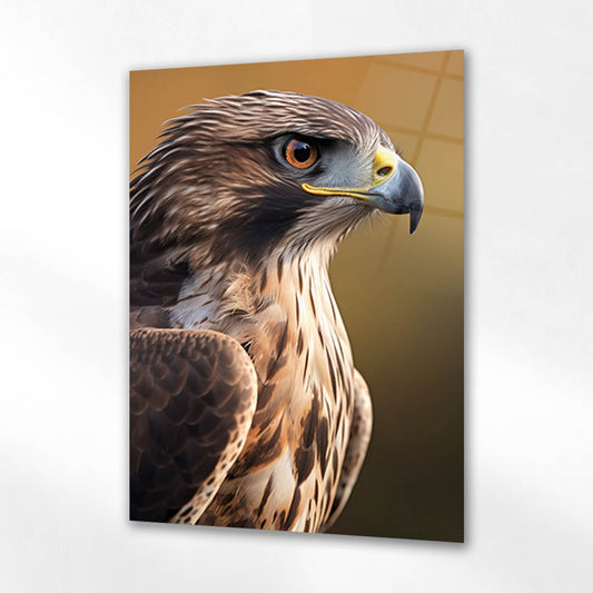 Güçlü Kartal Detaylı Portre Cam Tablo