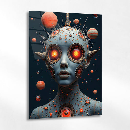 Kozmik Zihin Cam Tablo - 4 mm Temperli Cam Tablo - Ev, ofis dekorasyon