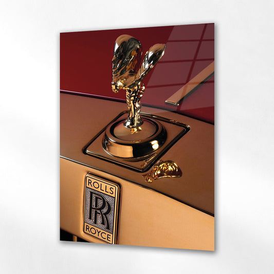 Rolls-Royce - Spirit of Ecstasy Lüks Detay - 4 mm Temperli Cam Tablo - Ev, ofis dekorasyon