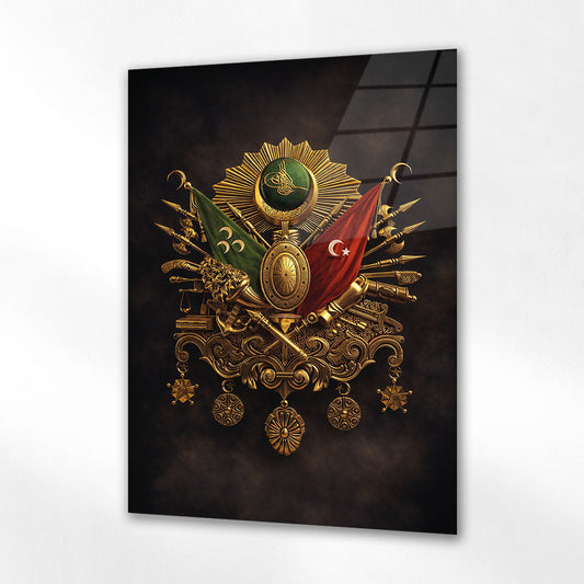 Osmanlı Devlet Arması Tarihi Milli Cam Tabلو