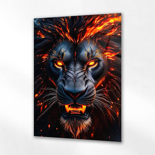 Ateş Aslan Enerji Portre Cam Tablo