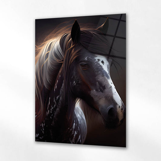 Sanatsal At Portre Cam Tablo