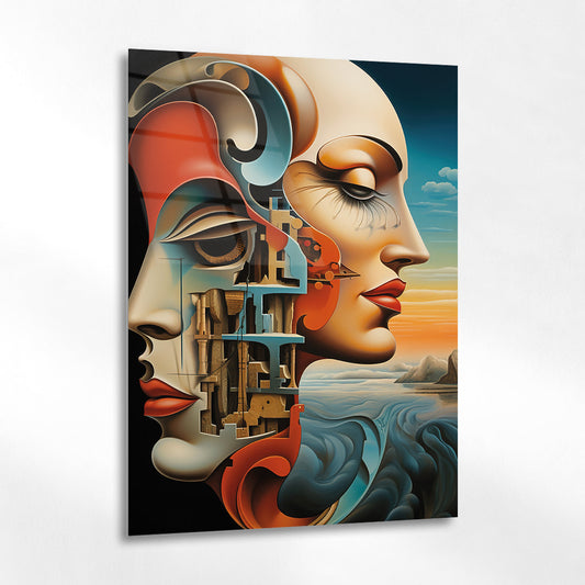 İki Yüzlü Ruh Cam Tablo - 4 mm Temperli Cam Tablo - Ev, ofis dekorasyon