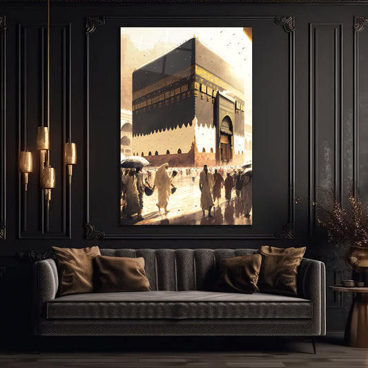 Kaaba in Saudi Arabia - The Unity Symbolism of Muslims - Glass Wall Art