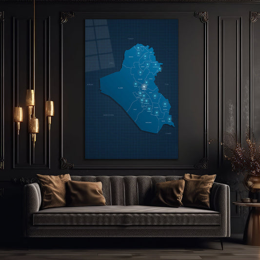 Iraq map with modern design Wall Decor
