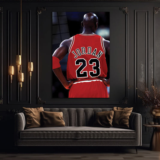 Michael Jordan 23 - Glass Wall Art