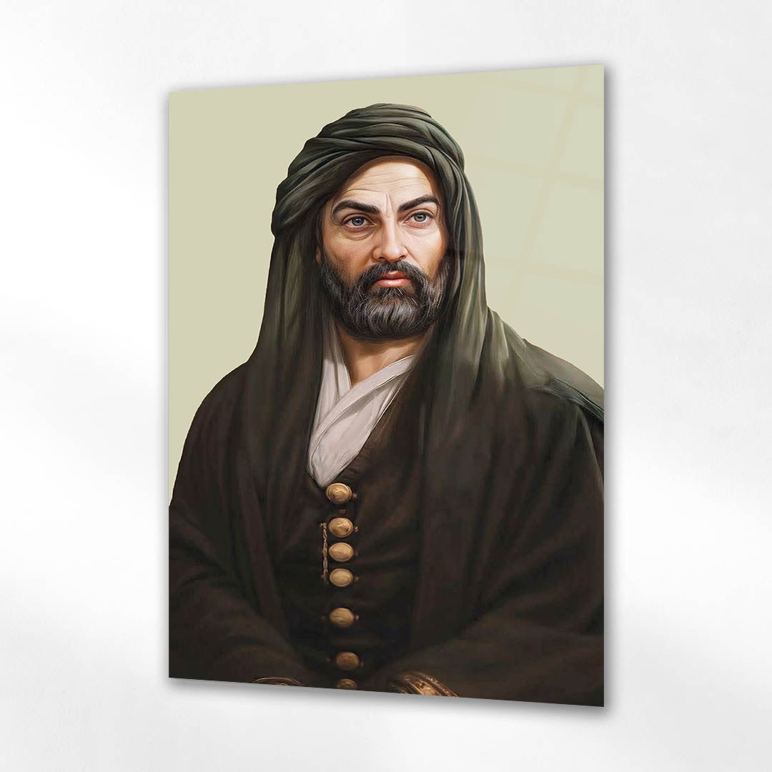 Hz. Ali Portre Cam Tablo – Klasik İslami Portre