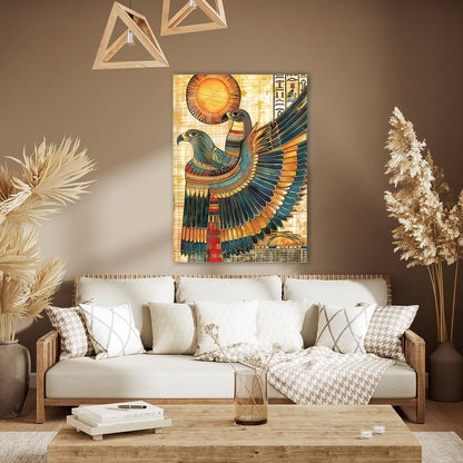 Antik Mısır Kartalı - 4 mm Temperli Cam Tablo - Ev, ofis dekorasyon