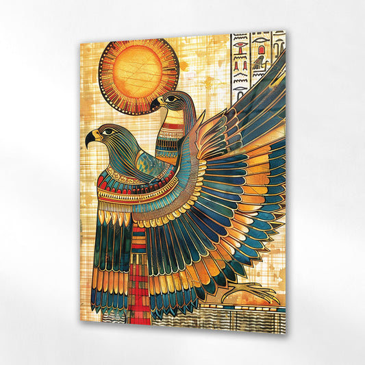 Antik Mısır Kartalı - 4 mm Temperli Cam Tablo - Ev, ofis dekorasyon