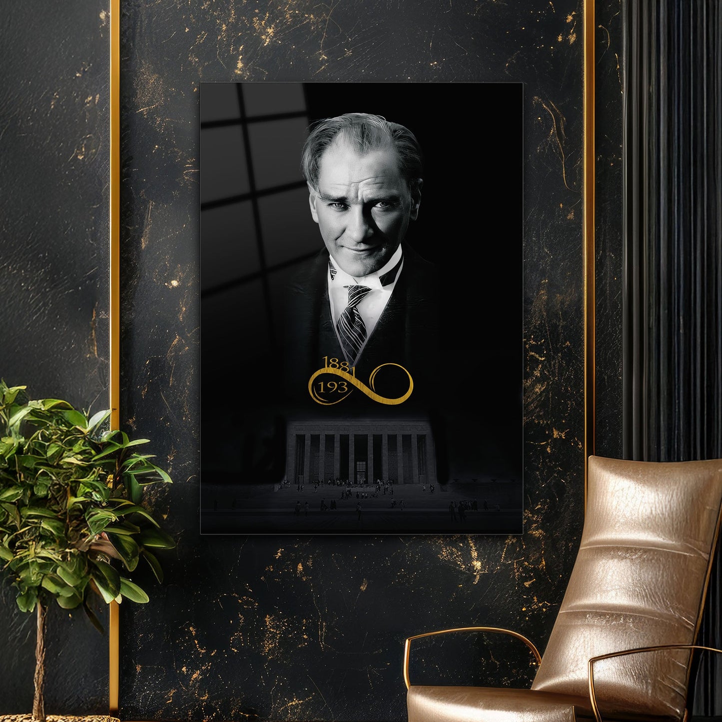 Atatürk Anıtkabir Sonsuzluk Temalı 4 mm Temperli Cam Tablo - Ev, ofis dekorasyon