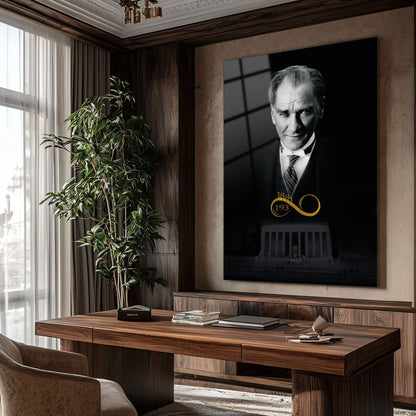 Atatürk Anıtkabir Sonsuzluk Temalı 4 mm Temperli Cam Tablo - Ev, ofis dekorasyon