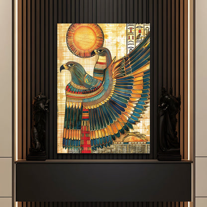Antik Mısır Kartalı - 4 mm Temperli Cam Tablo - Ev, ofis dekorasyon