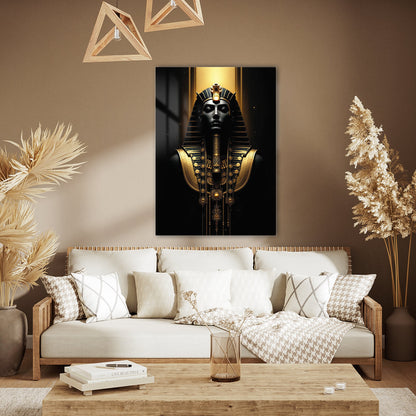 Altın Firavun Cam Tablo - 4 mm Temperli Cam Tablo - Ev, ofis dekorasyon