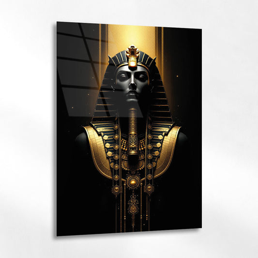 Altın Firavun Cam Tablo - 4 mm Temperli Cam Tablo - Ev, ofis dekorasyon