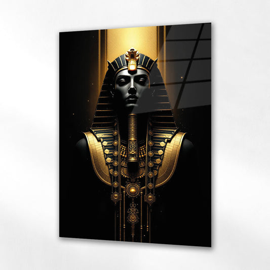 Altın Firavun Cam Tablo - 4 mm Temperli Cam Tablo - Ev, ofis dekorasyon