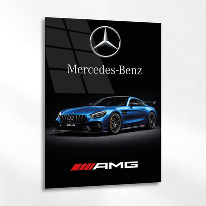 Mercedes-Benz AMG Cam Tablo – Spor Otomobil ve Logo Tasarımı