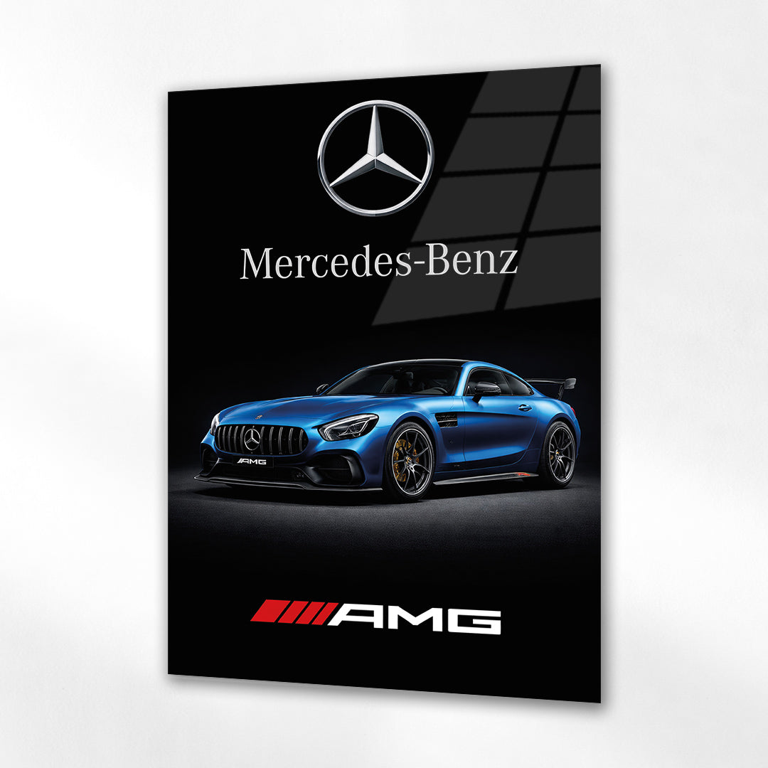 Mercedes-Benz AMG Cam Tablo – Spor Otomobil ve Logo Tasarımı