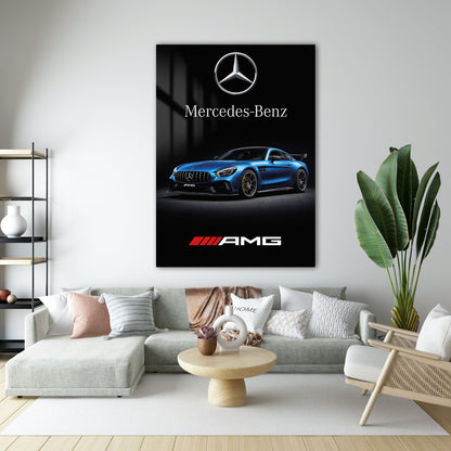 Mercedes-Benz AMG Cam Tablo – Spor Otomobil ve Logo Tasarımı