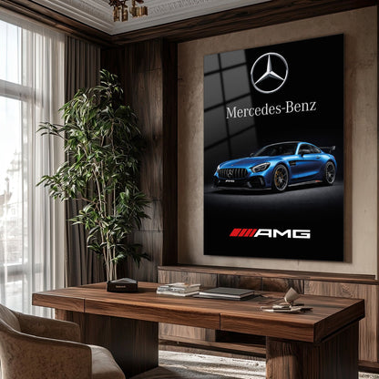 Mercedes-Benz AMG Cam Tablo – Spor Otomobil ve Logo Tasarımı