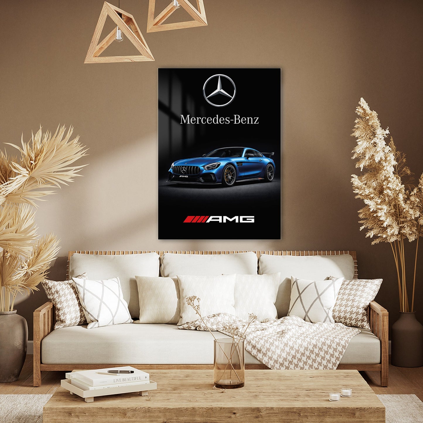 Mercedes-Benz AMG Cam Tablo – Spor Otomobil ve Logo Tasarımı