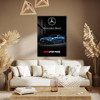 Mercedes-Benz AMG Cam Tablo – Spor Otomobil ve Logo Tasarımı