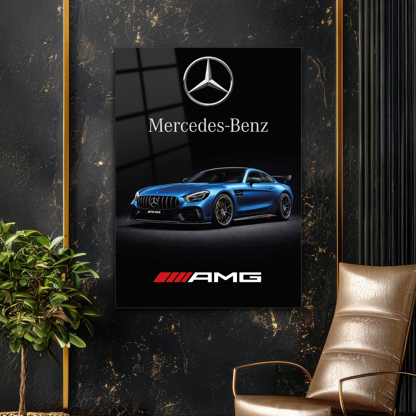 Mercedes-Benz AMG Cam Tablo – Spor Otomobil ve Logo Tasarımı