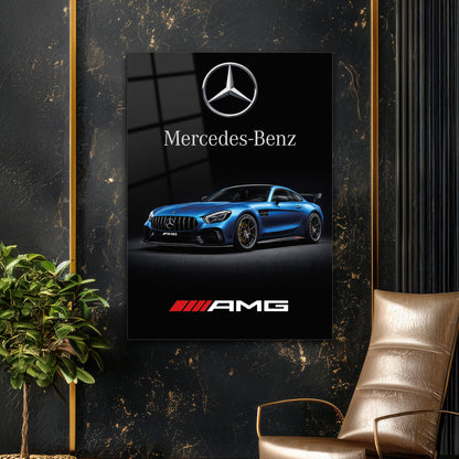 Mercedes-Benz AMG Cam Tablo – Spor Otomobil ve Logo Tasarımı