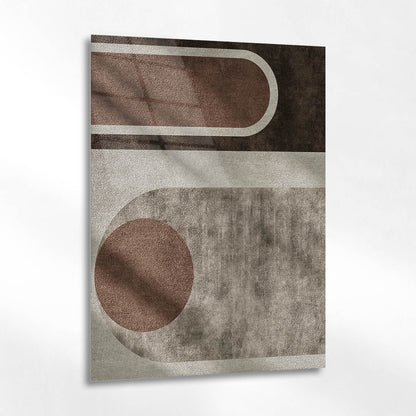 Bauhaus Tarzı Minimalist Kahverengi Cam Tablo