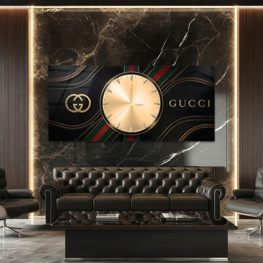 Guccii Lüks Cam Tablo Saat