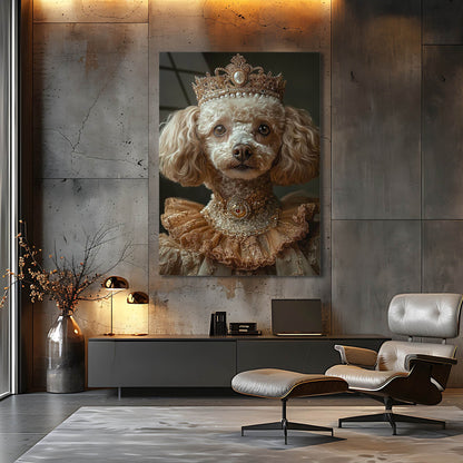 Kraliyet Köpek Portre Cam Tablo