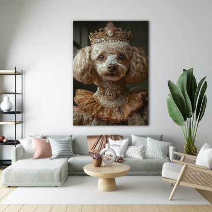Kraliyet Köpek Portre Cam Tablo