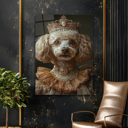 Kraliyet Köpek Portre Cam Tablo