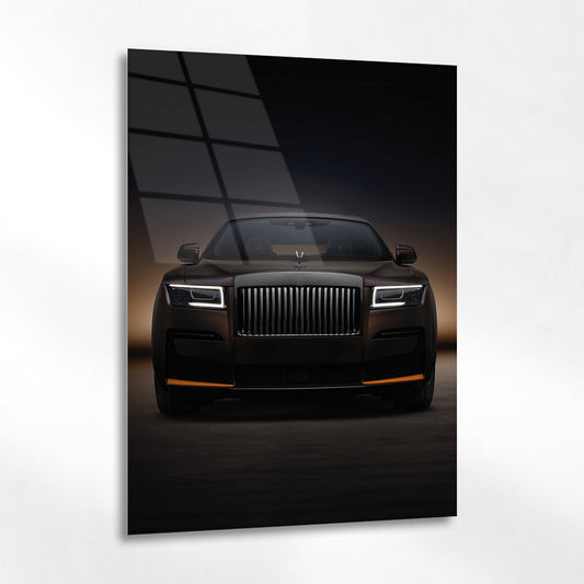 Rolls-Royce Cam Tablo – Lüks Sedan Ön Görünüm (Karanlık Stil)**