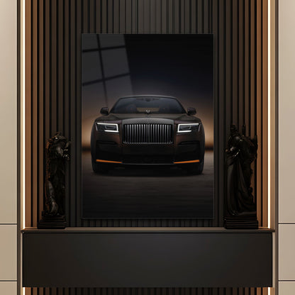 Rolls-Royce Cam Tablo – Lüks Sedan Ön Görünüm (Karanlık Stil)**
