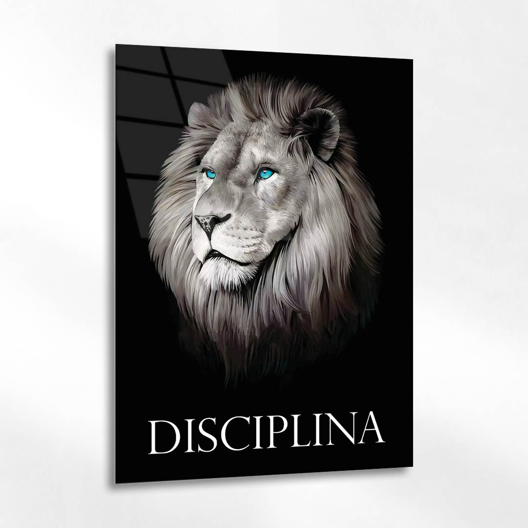 Disciplina Aslan Motivasyon Cam Tablo