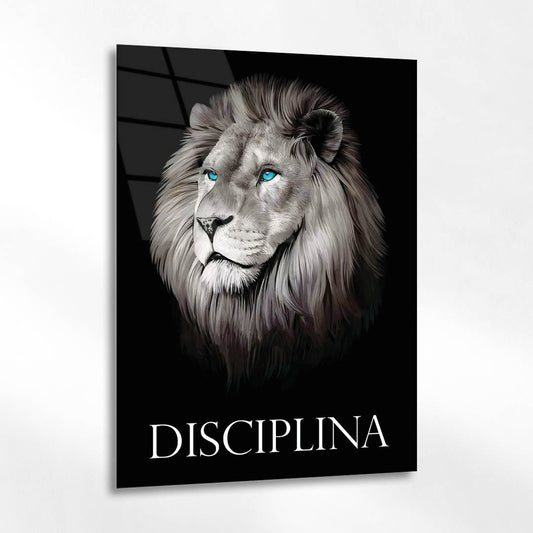 Disciplina Aslan Motivasyon Cam Tablo