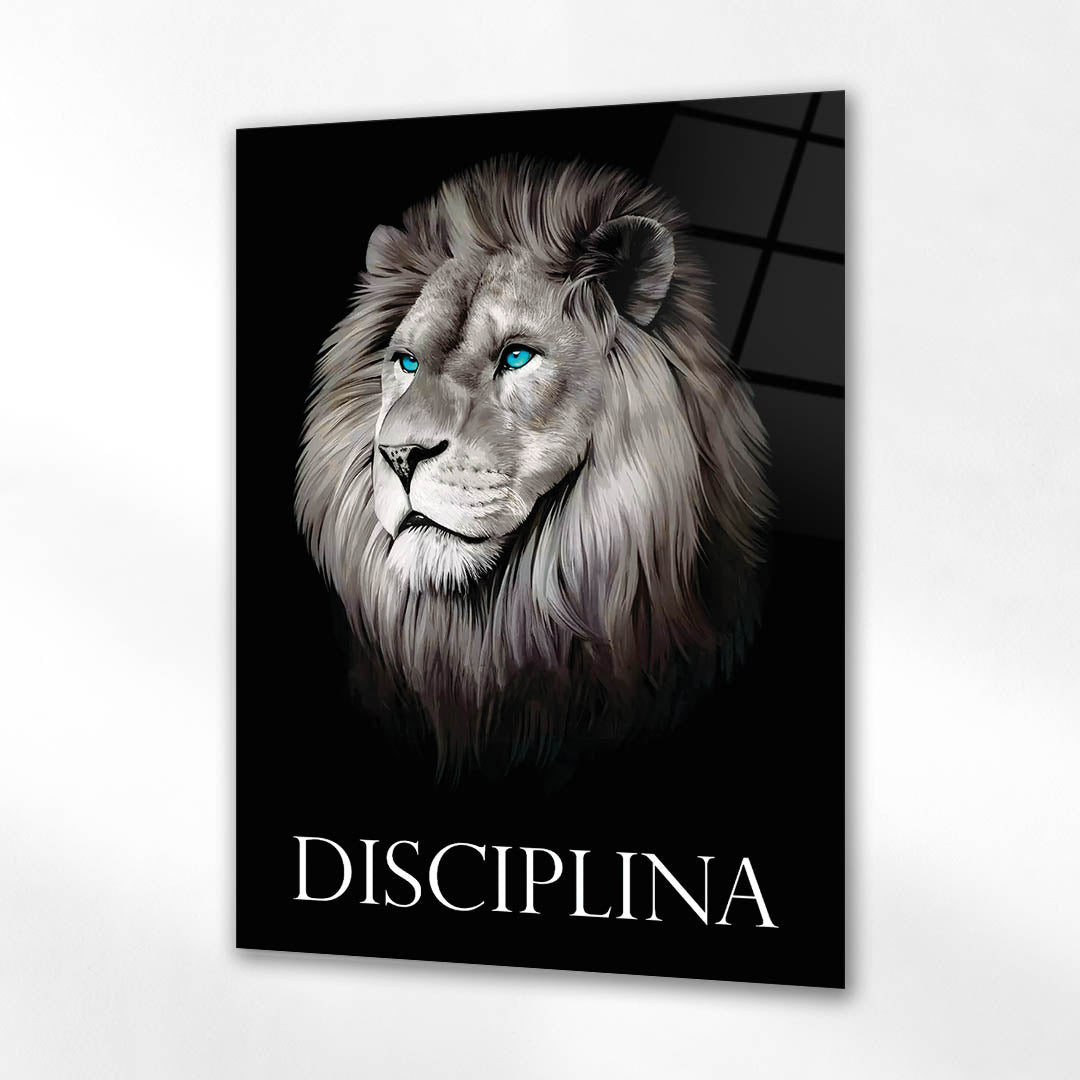 Disciplina Aslan Motivasyon Cam Tablo