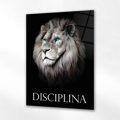 Disciplina Aslan Motivasyon Cam Tablo