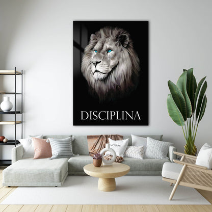 Disciplina Aslan Motivasyon Cam Tablo