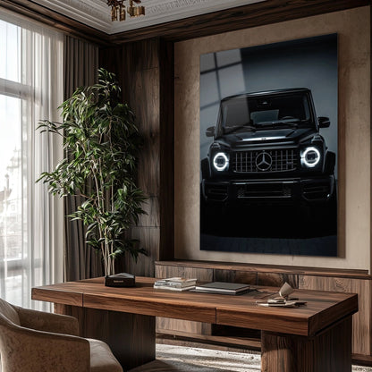 Mercedes-Benz G Serisi Cam Tablo – Siyah SUV Ön Görünüm