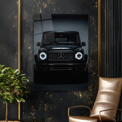 Mercedes-Benz G Serisi Cam Tablo – Siyah SUV Ön Görünüm