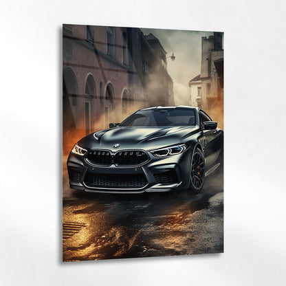 BMW M Serisi Cam Tablo – Spor Otomobil Şehir Sahnesi