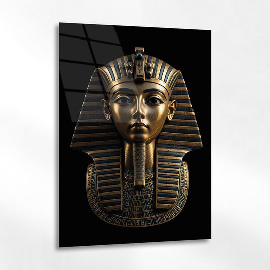 Antik Mısır Firavun Büstü Cam Tablo - 4 mm Temperli Cam Tablo - Ev, ofis dekorasyon