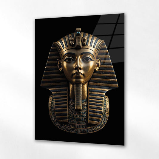 Antik Mısır Firavun Büstü Cam Tablo - 4 mm Temperli Cam Tablo - Ev, ofis dekorasyon