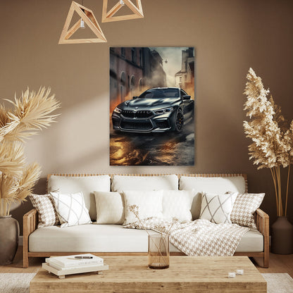 BMW M Serisi Cam Tablo – Spor Otomobil Şehir Sahnesi