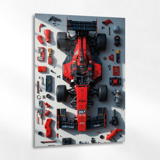 Formula 1 Cam Tablo – Yarış Arabası Teknik Parça Tasarımı