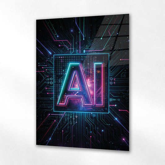 Yapay Zeka Çekirdeği Cam Tablo - 4 mm Temperli Cam Tablo - Ev, ofis dekorasyon