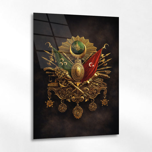 Osmanlı Devlet Arması Tarihi Milli Cam Tabلو