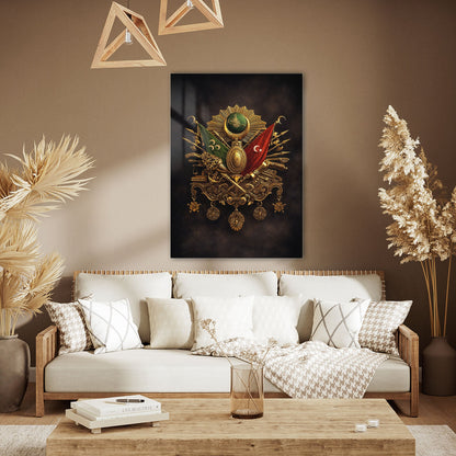 Osmanlı Devlet Arması Tarihi Milli Cam Tabلو