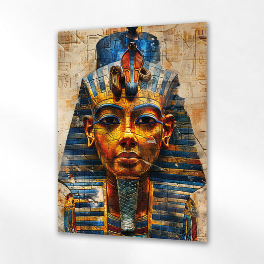 Antik Mısır Firavun Maskesi Cam Tablo